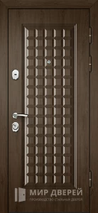 Уличная дверь с зеркалом шпонированная №30 внешняя - фото