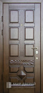 Дубовая дверь из массива входная №6 внутренняя - фото