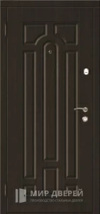 Стальная дверь с МДФ и кожей №14 внутренняя - фото