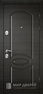 Входная дверь со шпоном для загородного дома №29 внешняя - фото