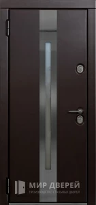 Антивандальная дверь уличная со стеклом бизнес №16 внутренняя - фото