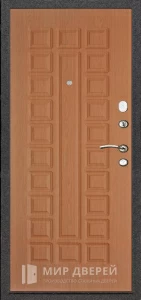 Наружная дверь с МДФ ПВХ и МДФ шпон №31 внутренняя - фото