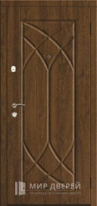 Металлический дверь с двумя МДФ №156 внешняя - фото