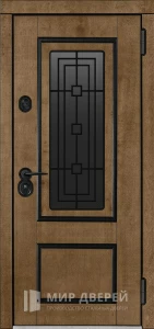 Уличная дверь остеклённая для загородного дома №10 внешняя - фото