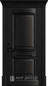 Чёрная дизайнерская входная дверь №7 внешняя - фото