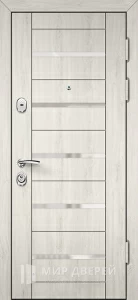 Дверь входная светлая внутри №20 внешняя - фото