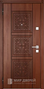 Металлическая дверь с филёнкой в дом №10 внутренняя - фото