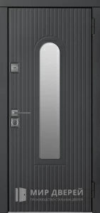 Входная дверь с терморазрывом и стеклом для дома №21 внешняя - фото