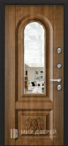 Металлическая дверь с зеркалом в квартиру №39 внутренняя - фото