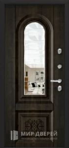 Входная дверь с зеркалом готовая №22 внутренняя - фото