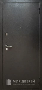 Квартирная дверь антивандальная эконом снаружи окрас антик №6 внешняя - фото